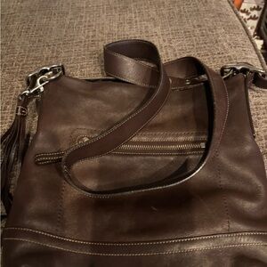 Coach Chocolate Leather Crossbody Bag